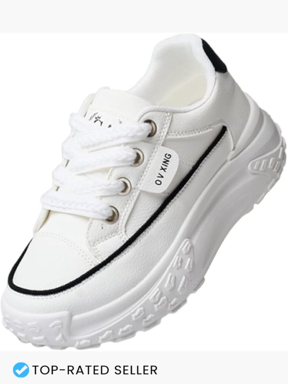 Chunky Platform Sneakers Thick Sole Lace Up Athletic Shoes Breathable